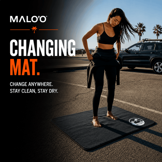 Malo'o Shoreline Changing Mat – Quick-Dry Surf Changing Mat for Beach & Travel