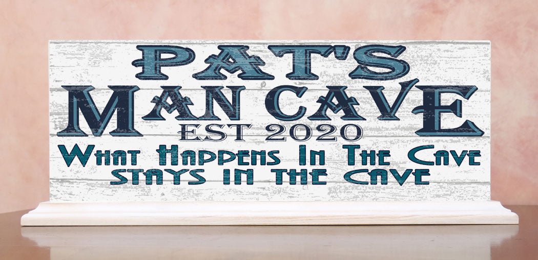 Man Cave Sign PERSONALIZED With Name Custom Gift For Son, Father, Husband Or Grandpa