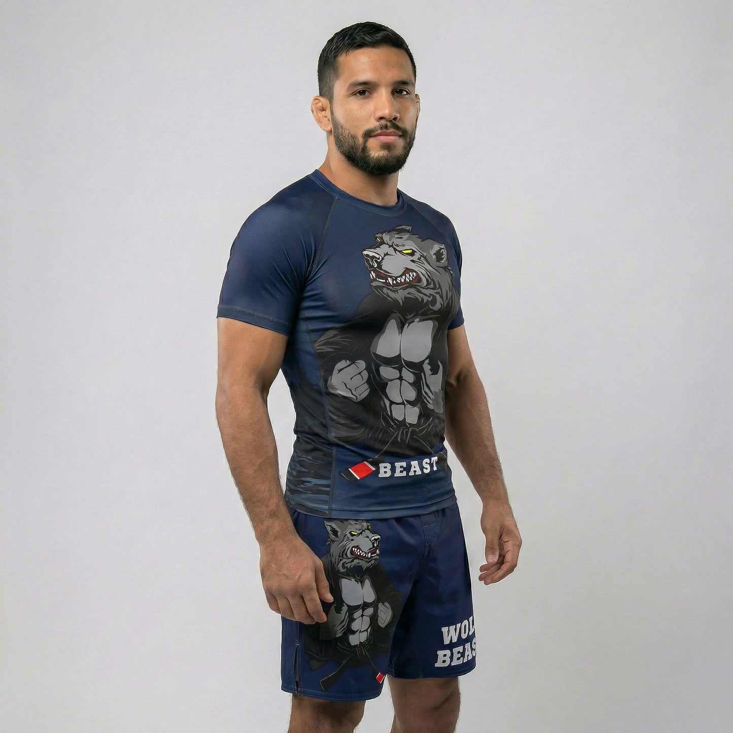 WOLF BEAST SHORT SLEEVE RASH GUARD