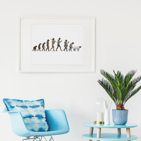 March of Devolution Sheeple Print
