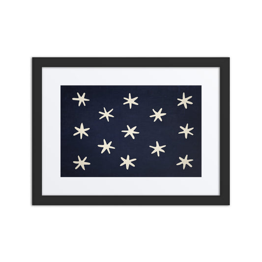 George Washington's Headquarters Flag Framed and Matted Print