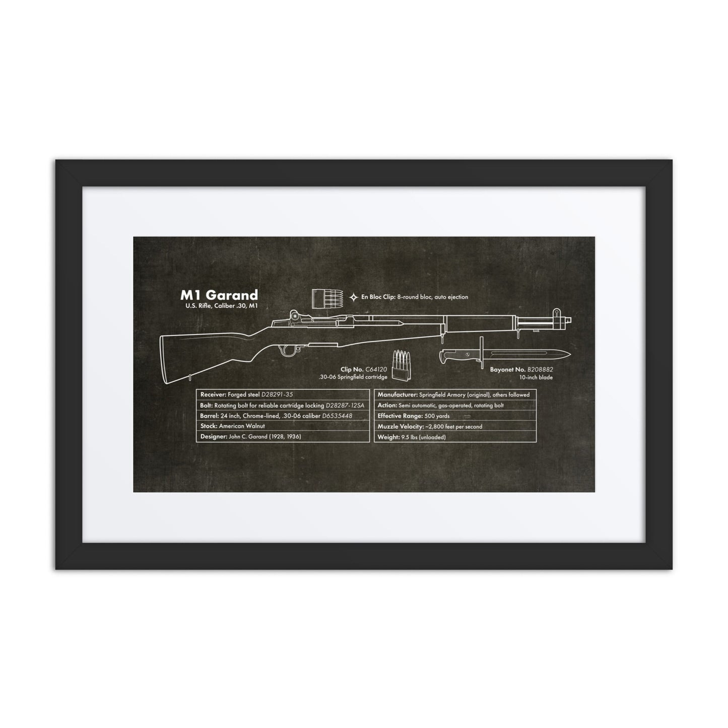 M1 Garand Framed Print