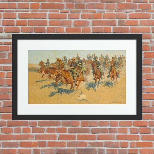 Frederic Remington's On the Southern Plains Matted Framed Print