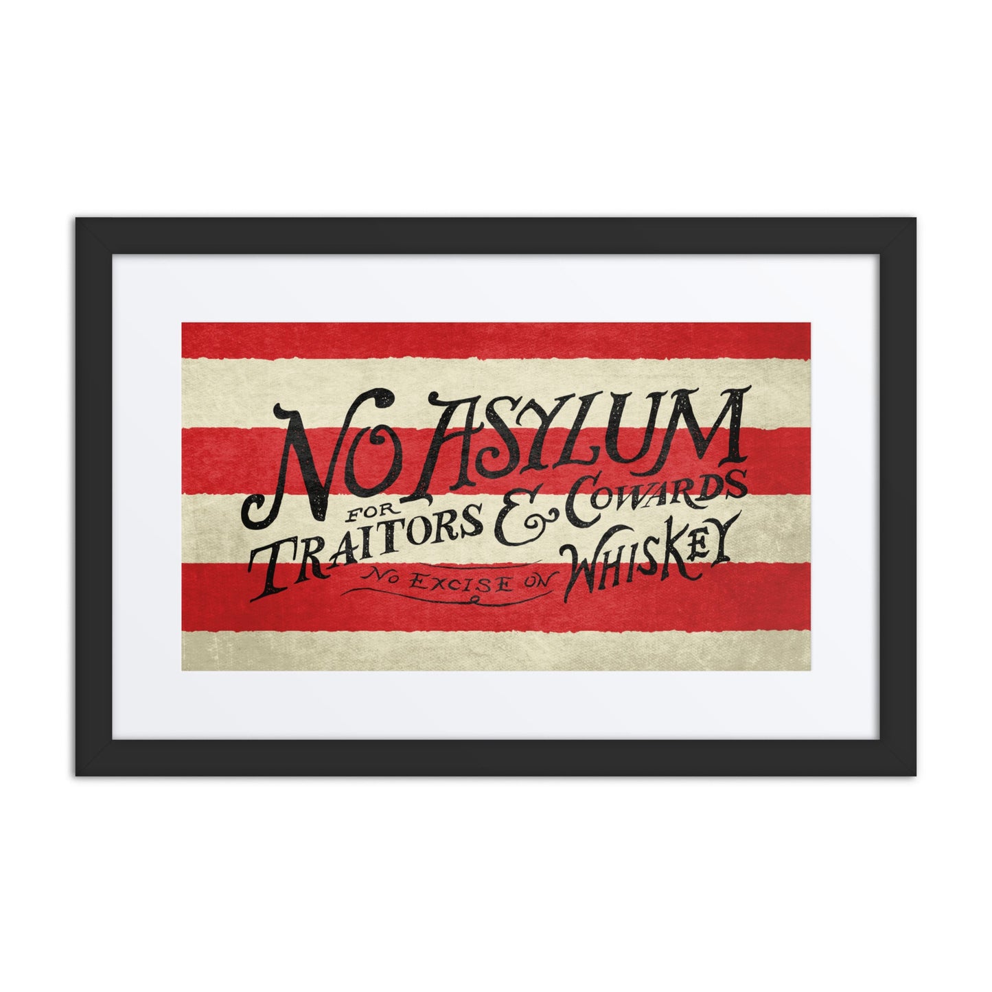 Whiskey Rebellion Flag Framed Matted Print
