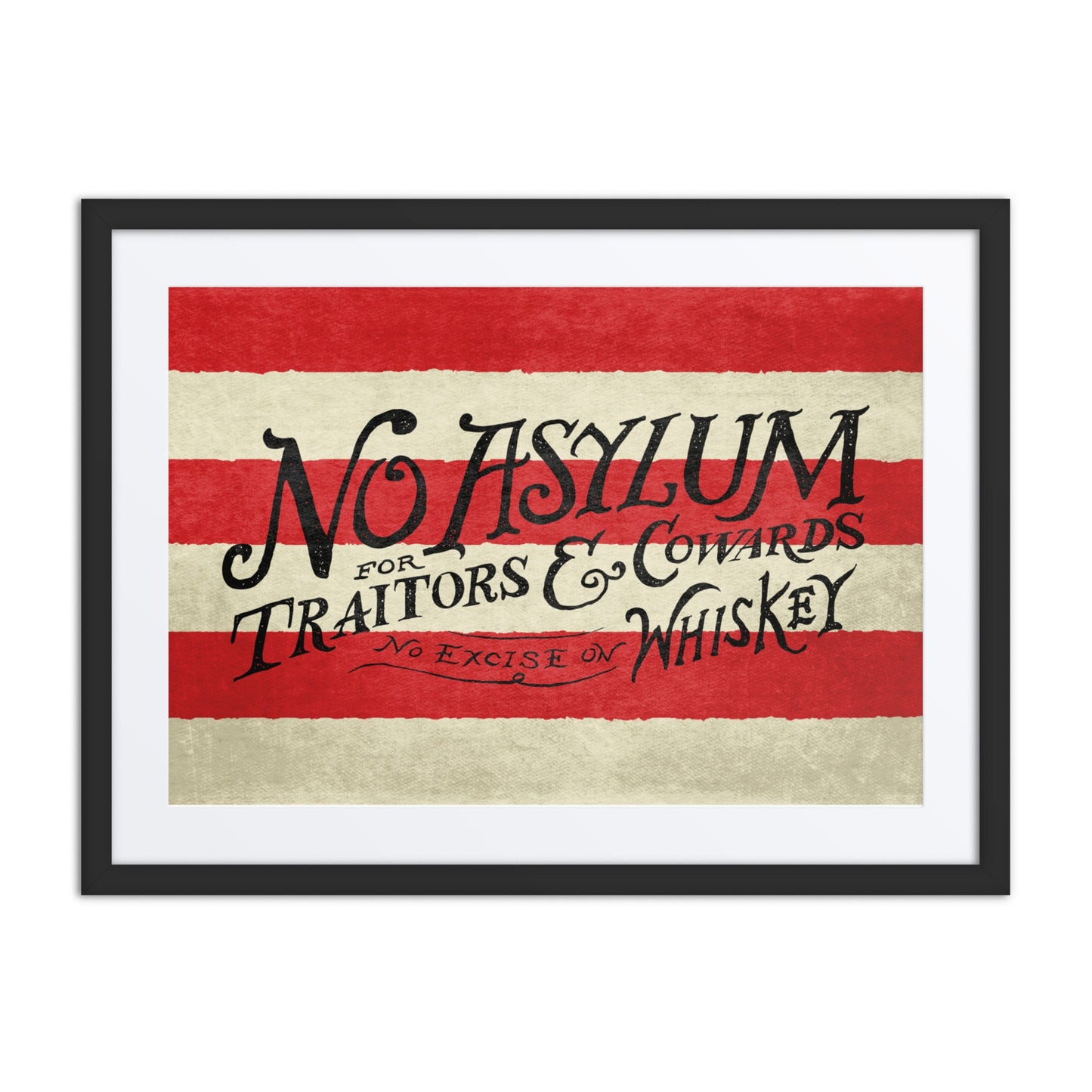 Whiskey Rebellion Flag Framed Matted Print