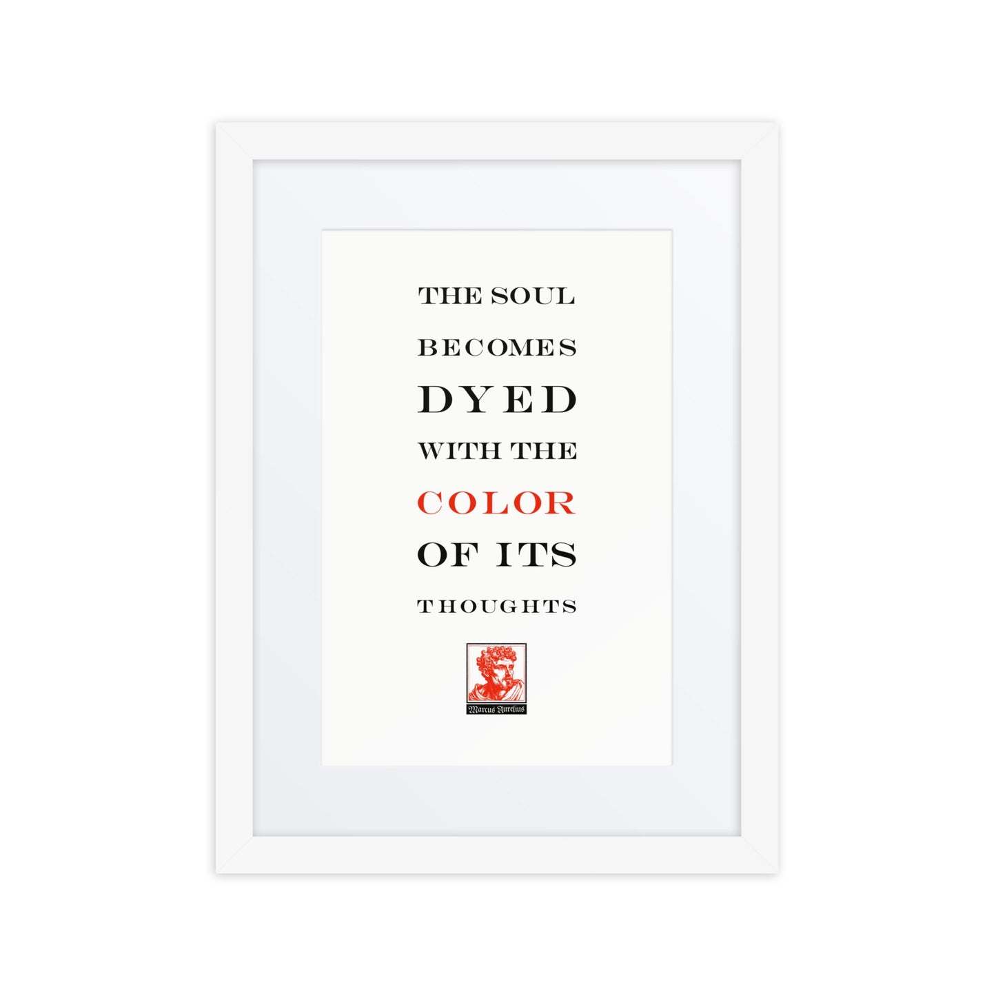 Marcus Aurelius Dyed Soul Framed Print