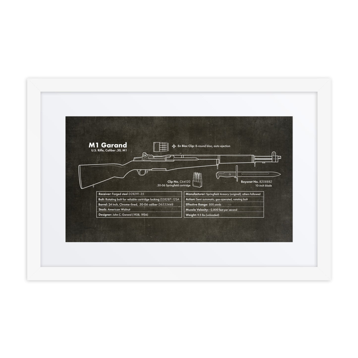 M1 Garand Framed Print