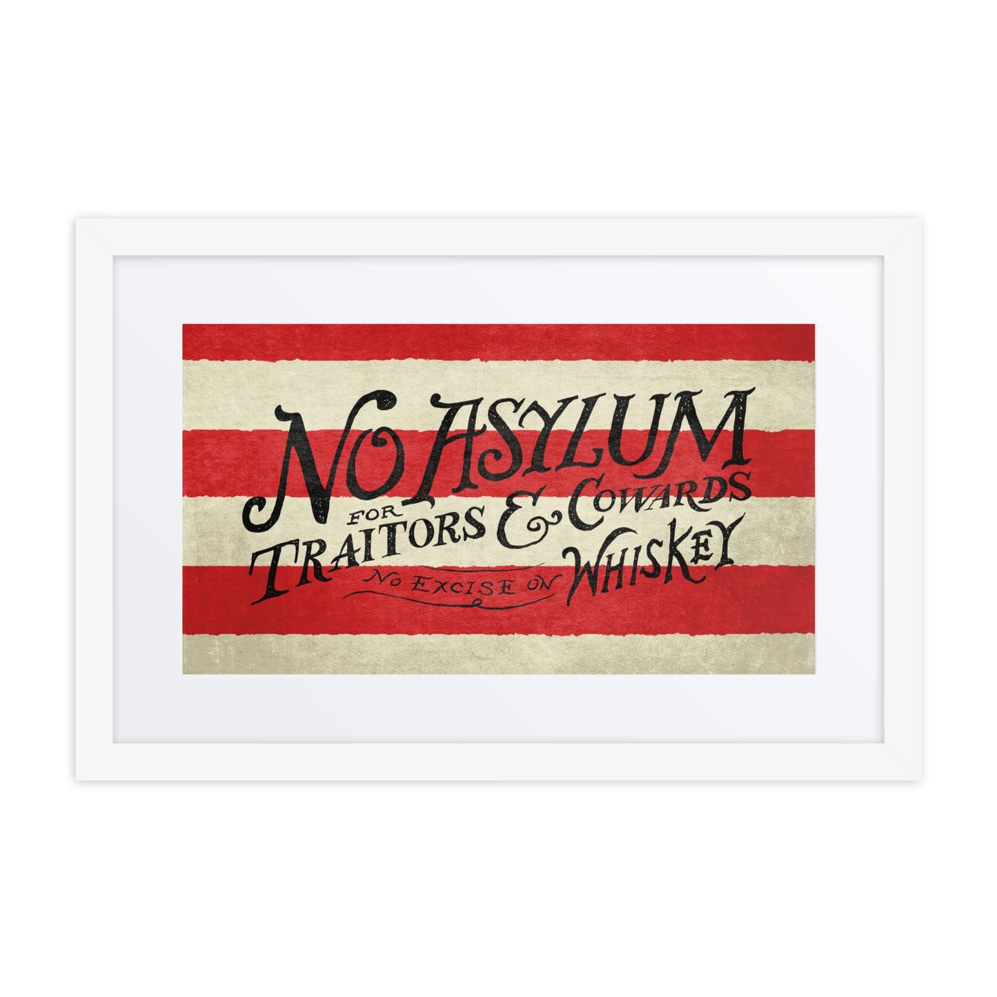 Whiskey Rebellion Flag Framed Matted Print