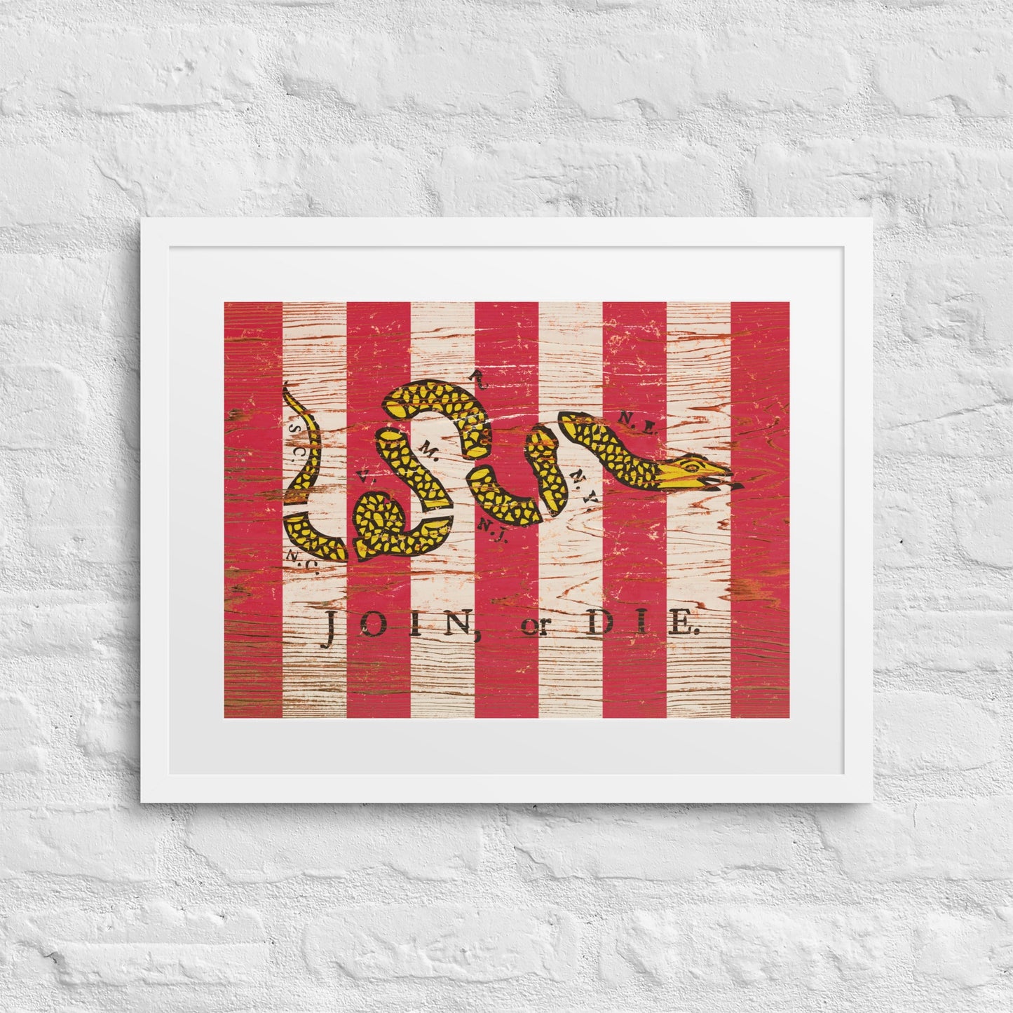 Join, or Die Framed Matted Print