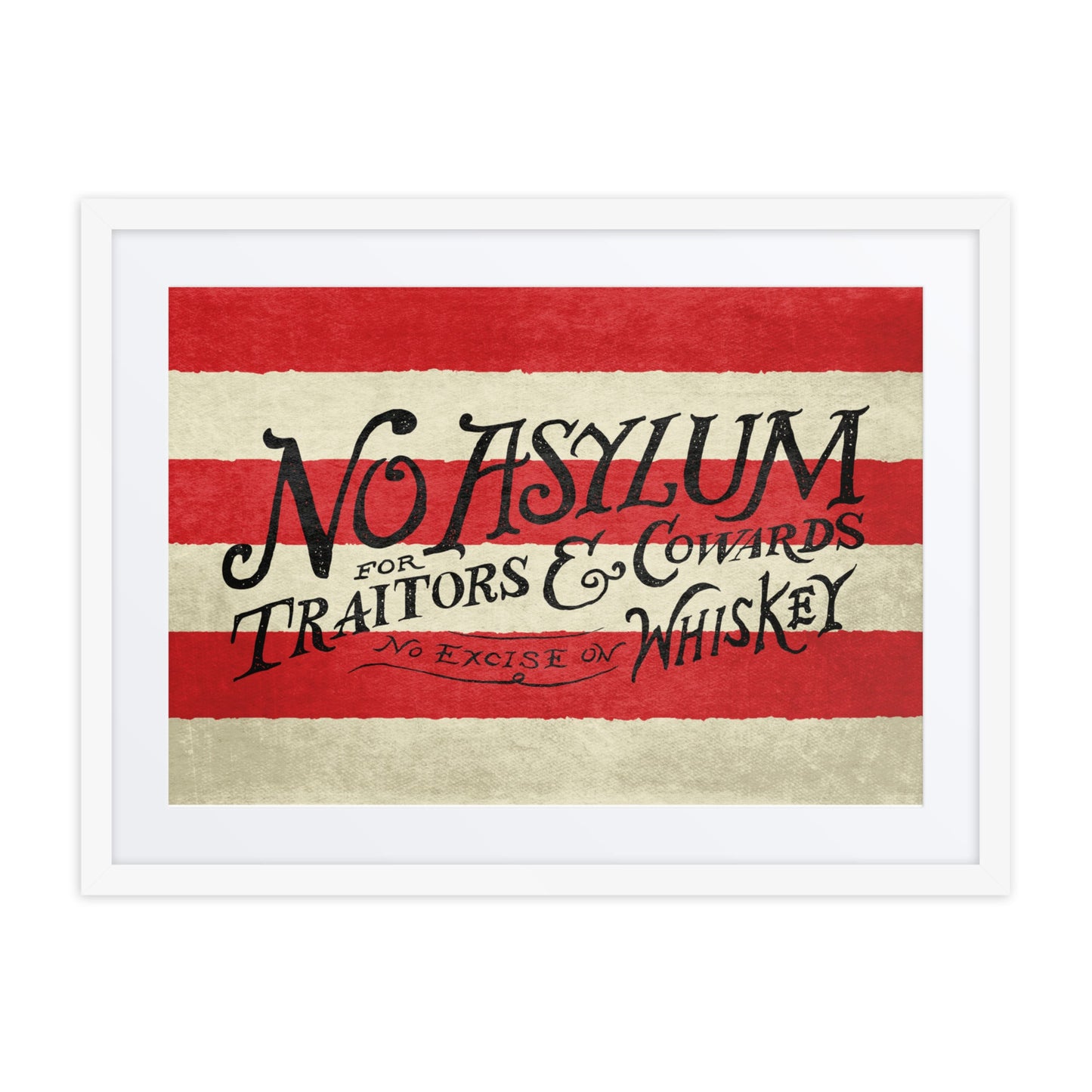 Whiskey Rebellion Flag Framed Matted Print