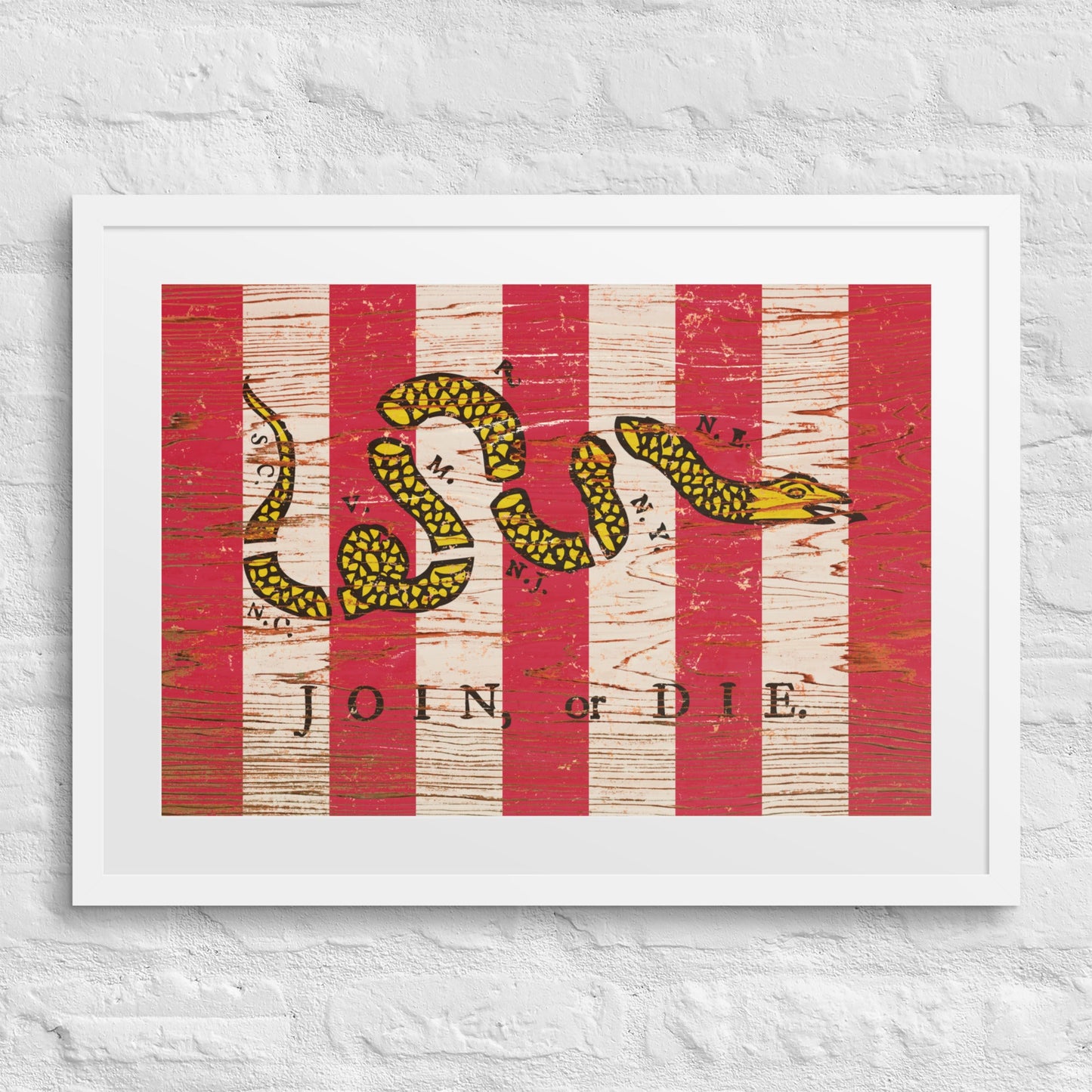 Join, or Die Framed Matted Print