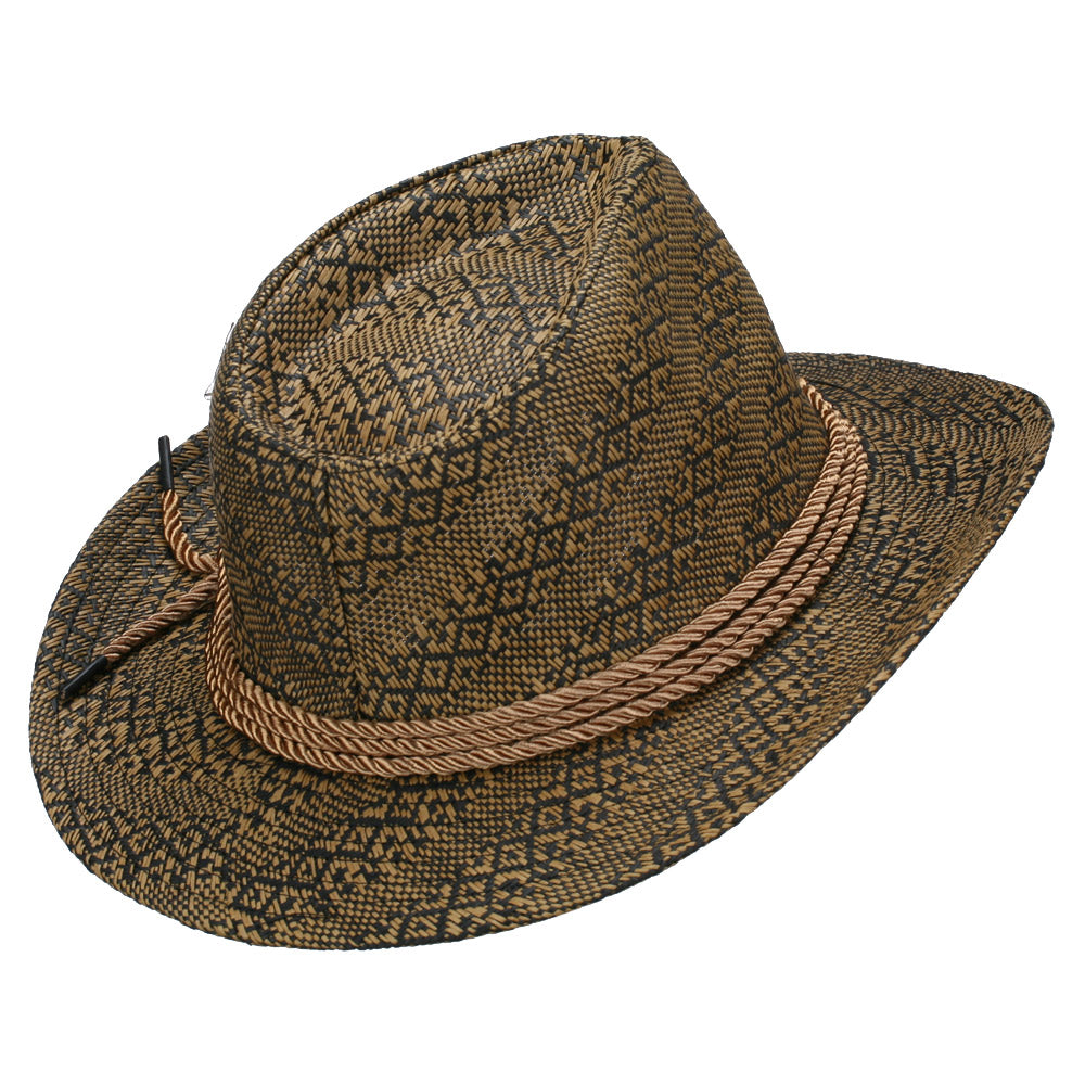 Men's Mix Braid Large Brim Fedora
