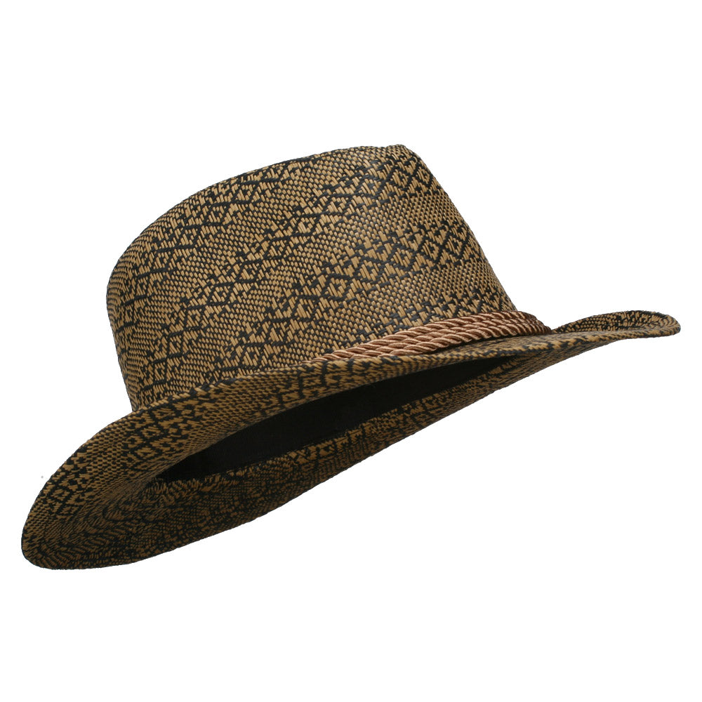Men's Mix Braid Large Brim Fedora