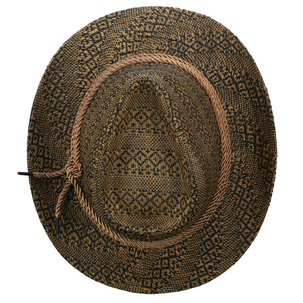 Men's Mix Braid Large Brim Fedora