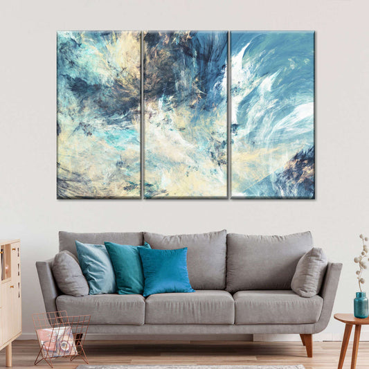 Frosty Dynamic Abstract Wall Art