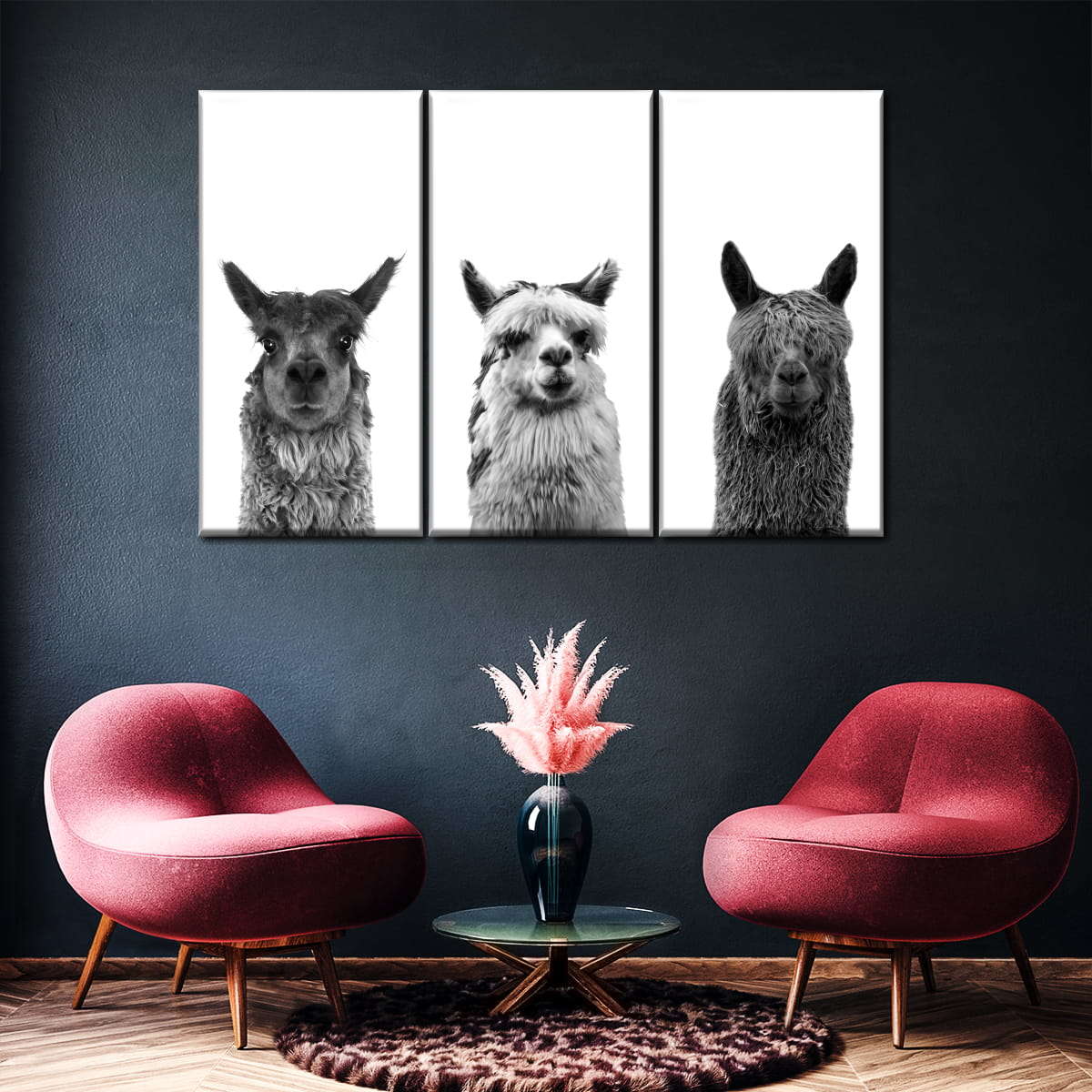 Trio Alpaca Wall Art