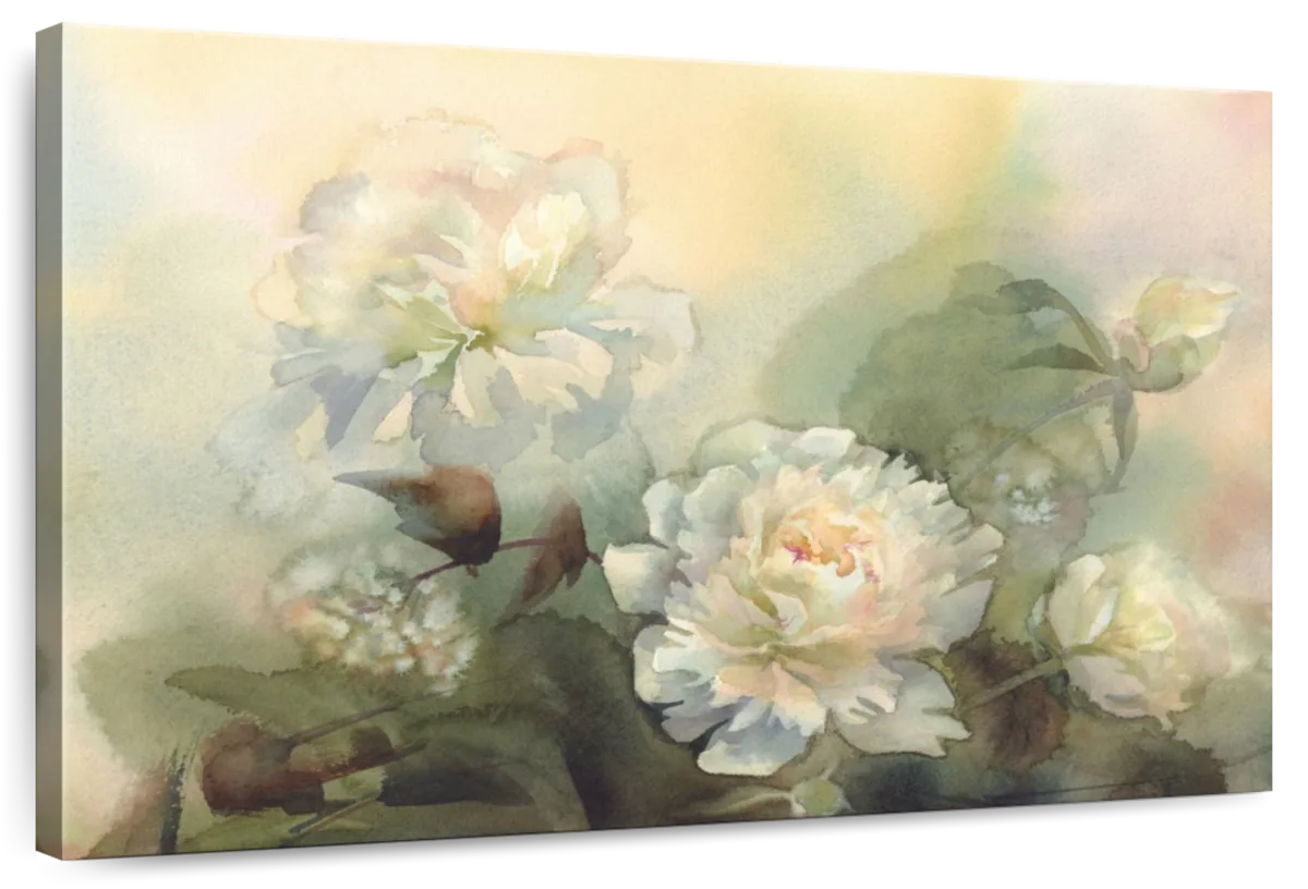 Abstract Bouquet Of Peonies Wall Art