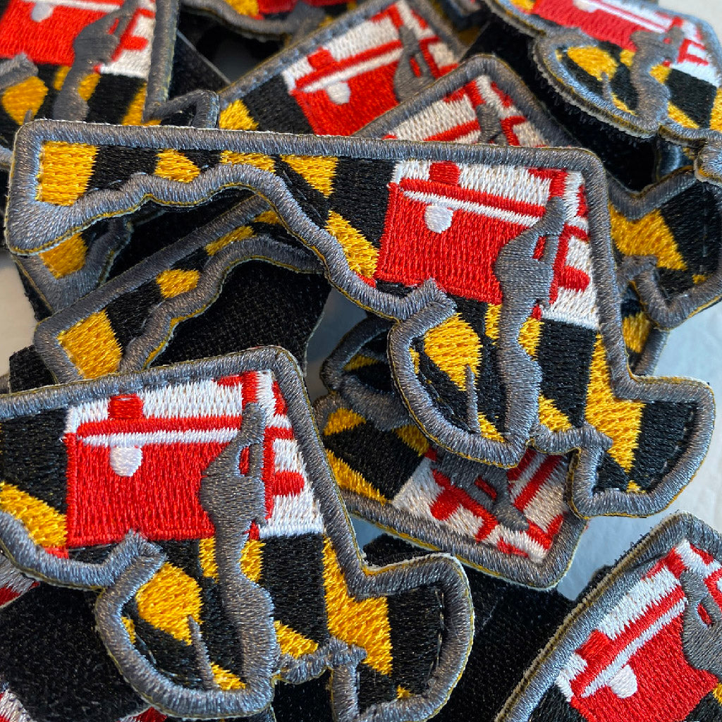 Die-Cut Maryland Flag Patch