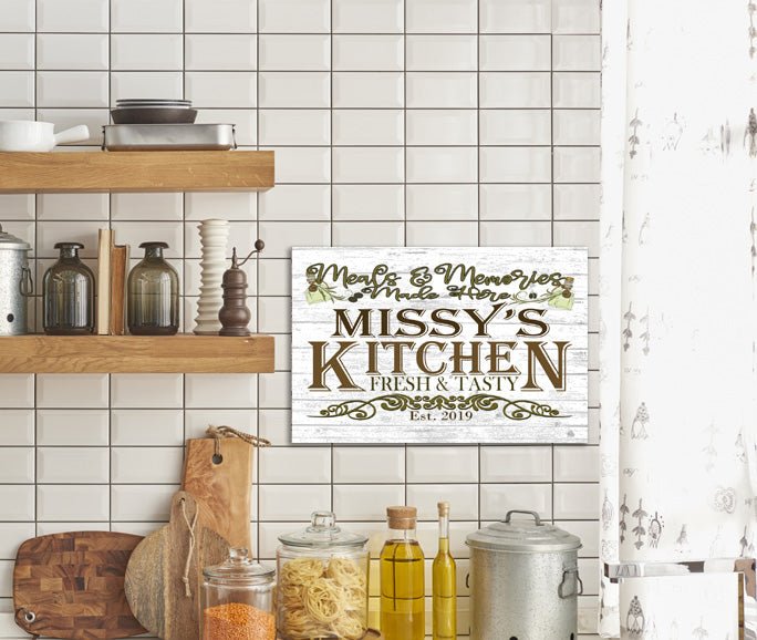 Meals and Memories Made Here Sign For Kitchen