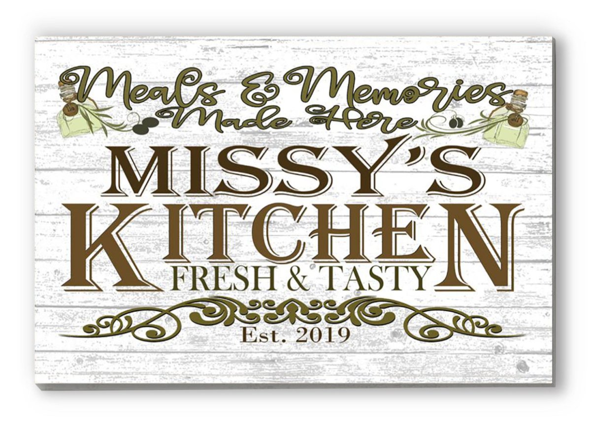 Meals and Memories Made Here Sign For Kitchen