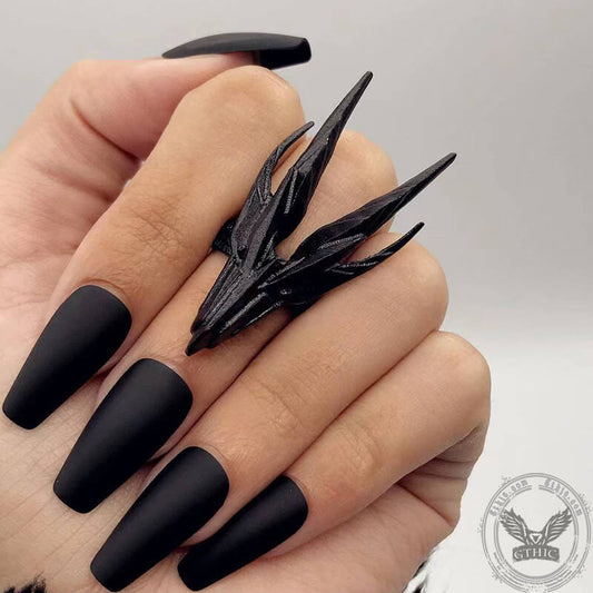 Mecha Swallow Alloy Adjustable Gothic Ring