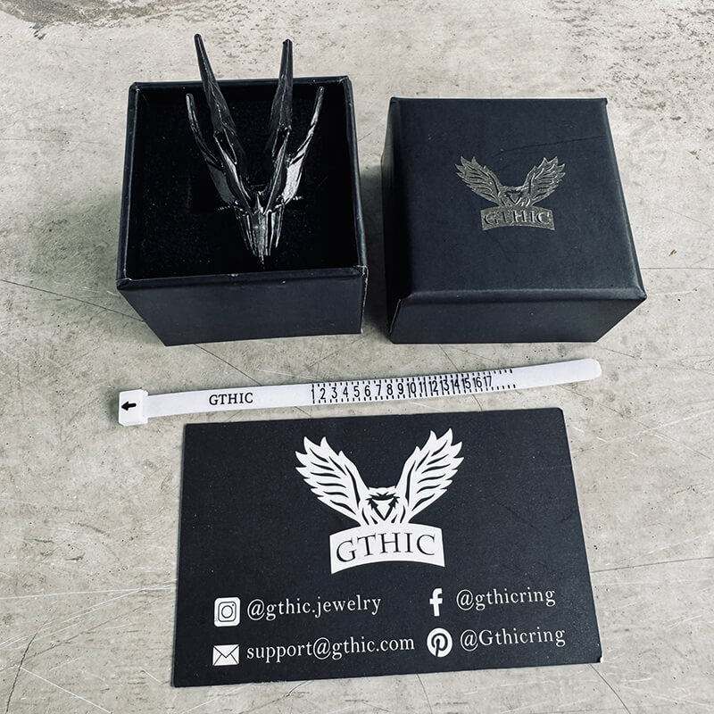 Mecha Swallow Alloy Adjustable Gothic Ring