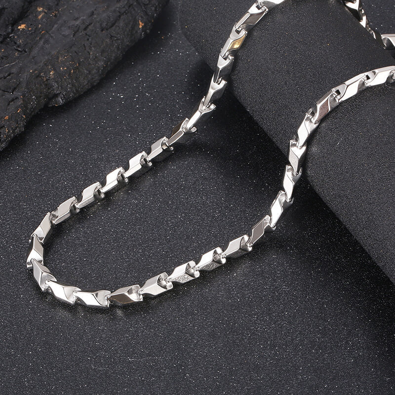 Mechanical Dragon Bone Chain Stainless Steel Necklace
