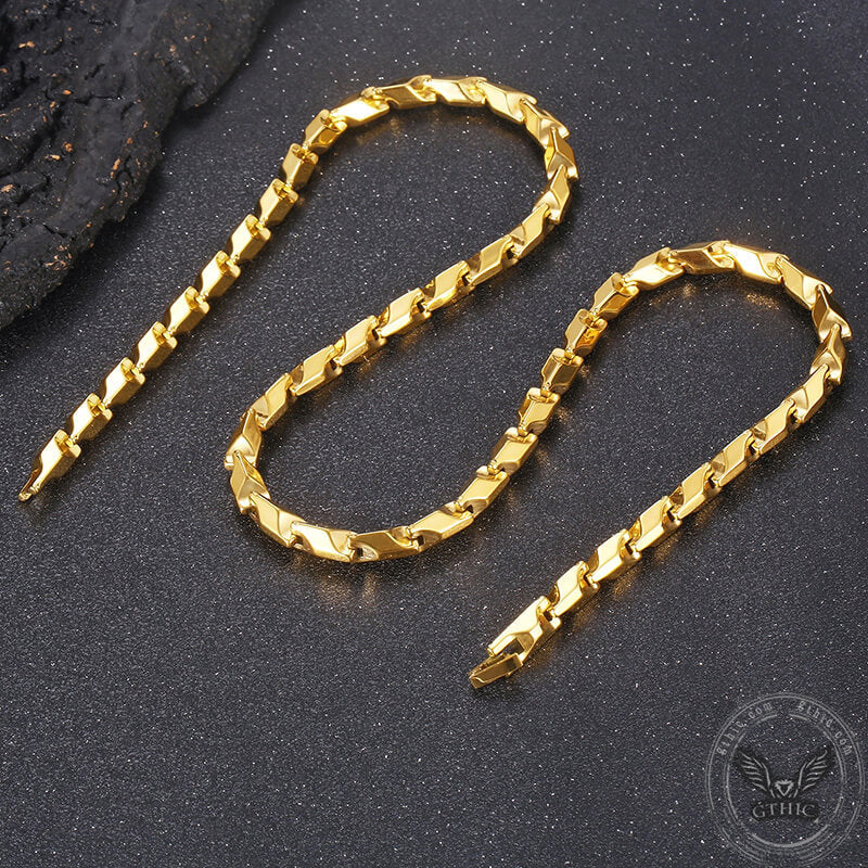 Mechanical Dragon Bone Chain Stainless Steel Necklace