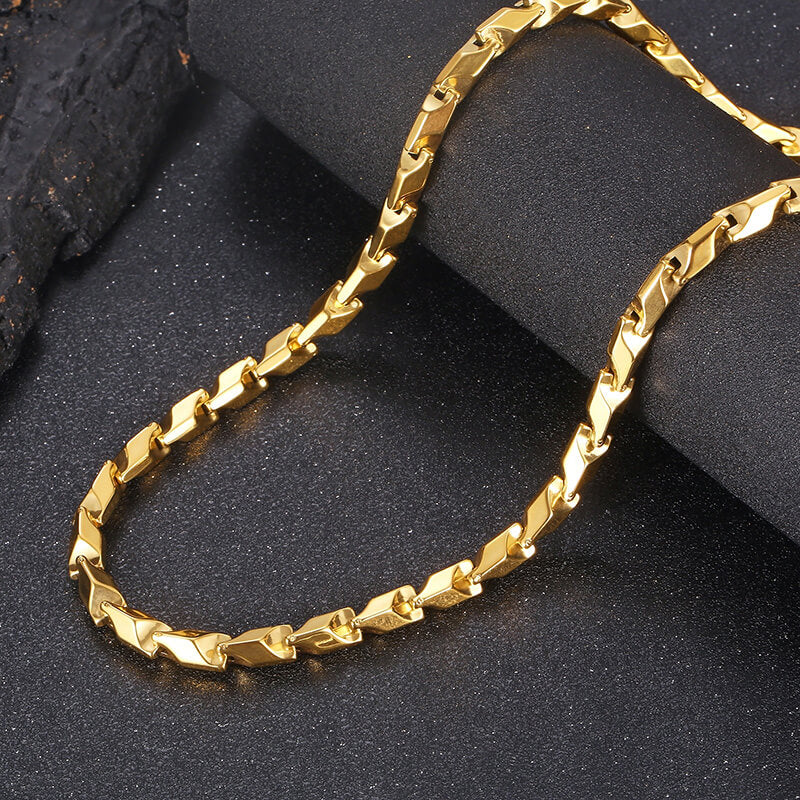 Mechanical Dragon Bone Chain Stainless Steel Necklace