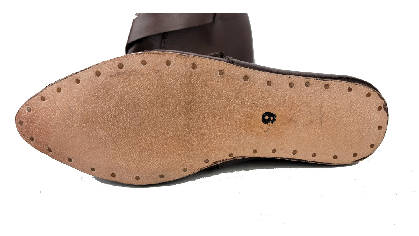 Medieval Ankle Boots with Side Buckle