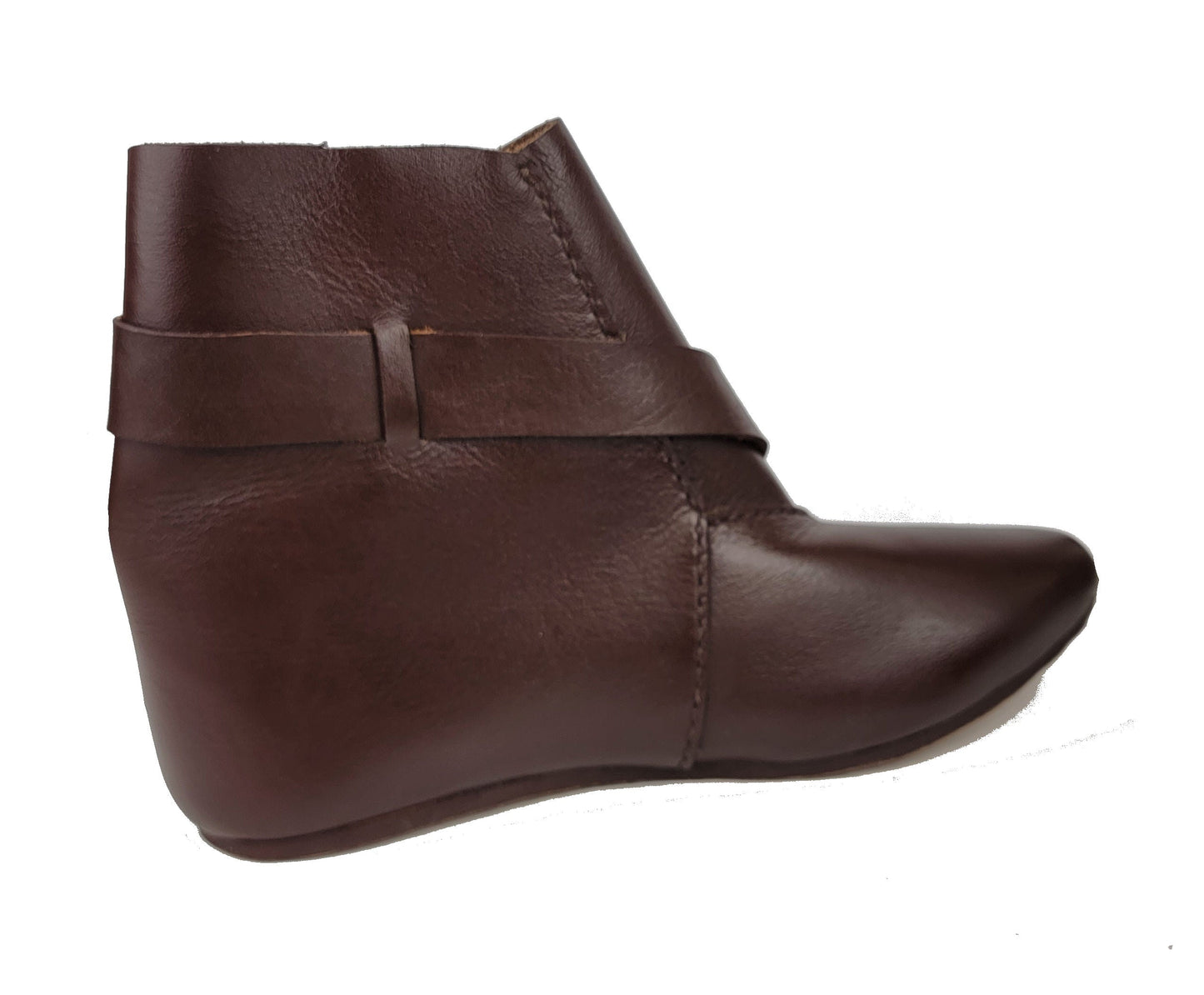 Medieval Ankle Boots with Side Buckle