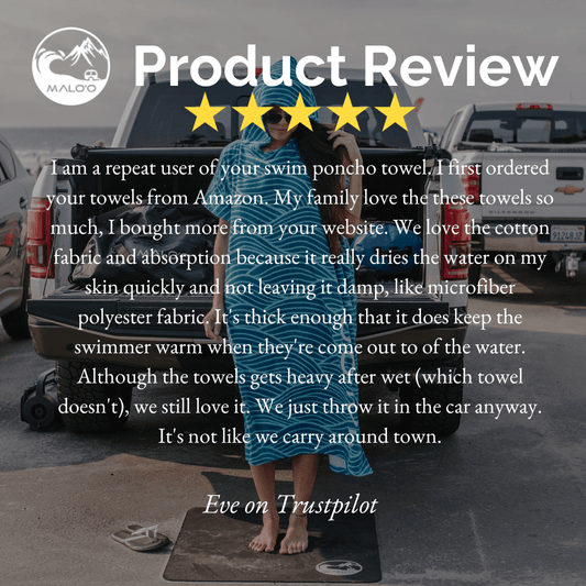 Malo'o Mehana Changing Poncho – Quick-Dry Surf Poncho & Hooded Towel for Beach & Water Adventures