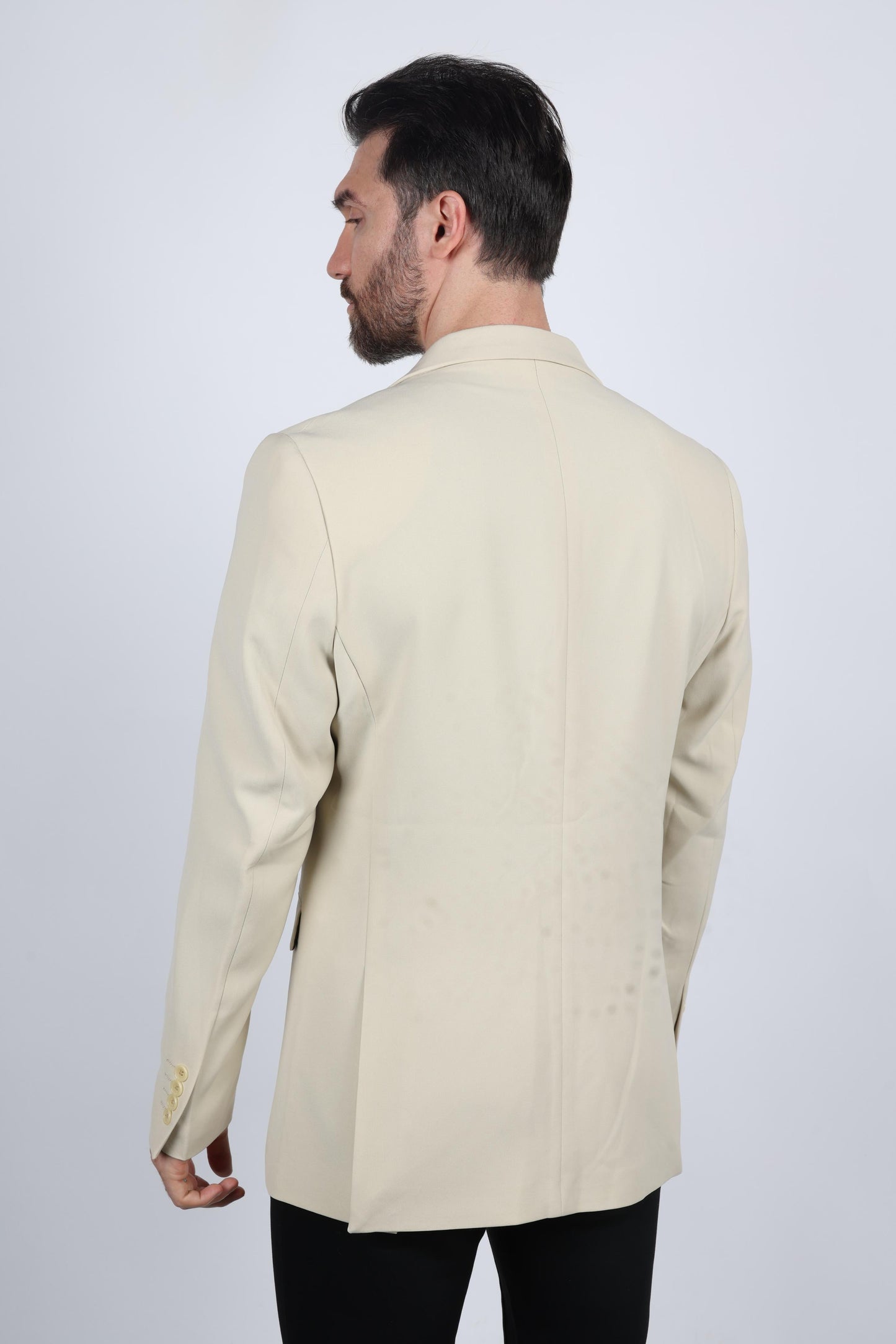 Mens Modern Fit Stretch Date Night Beige Blazer