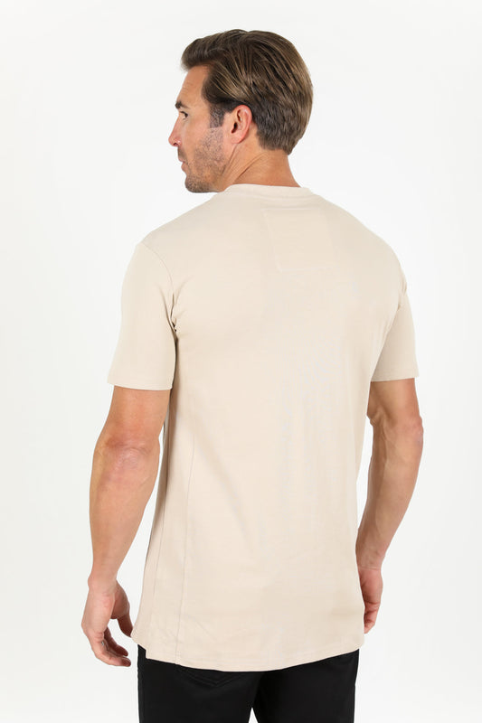 Classic Cotton Knit Beige T-Shirt
