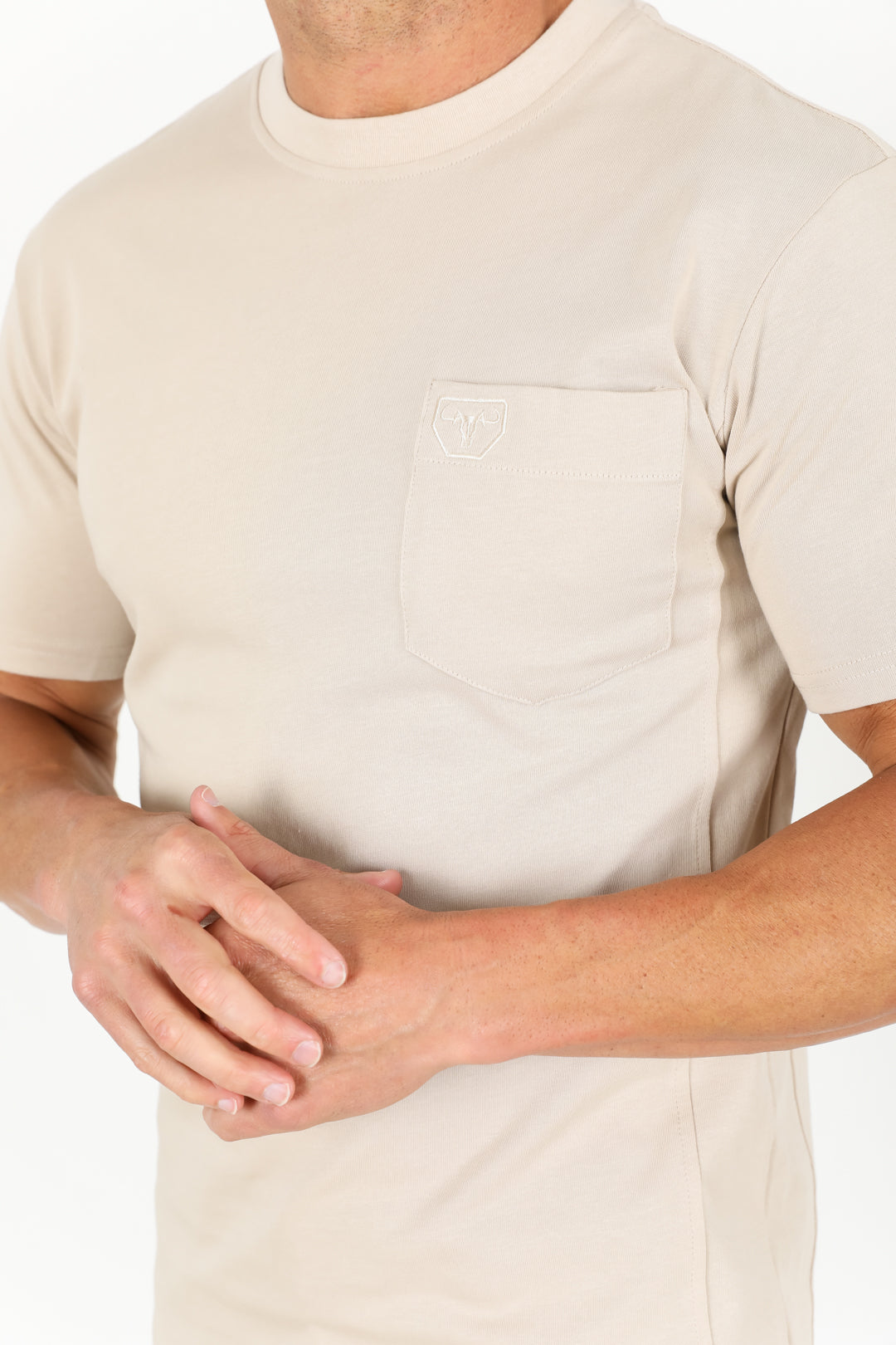 Classic Cotton Knit Beige T-Shirt