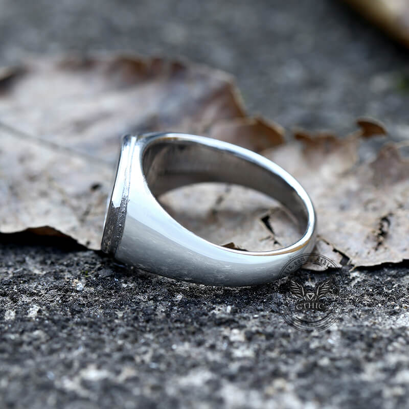 Square Shell Stainless Steel Minimalism Ring