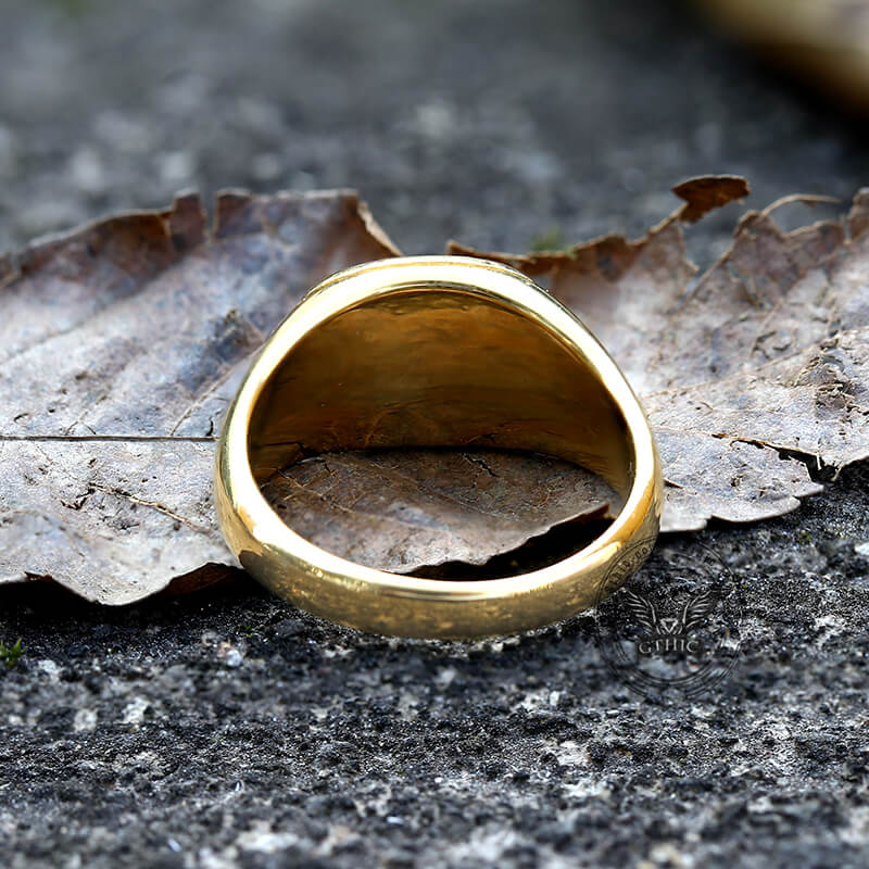 Square Shell Stainless Steel Minimalism Ring