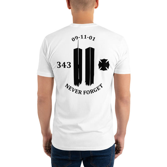 Never Forget 9-11-2001 343 Twin Towers Premium Tee