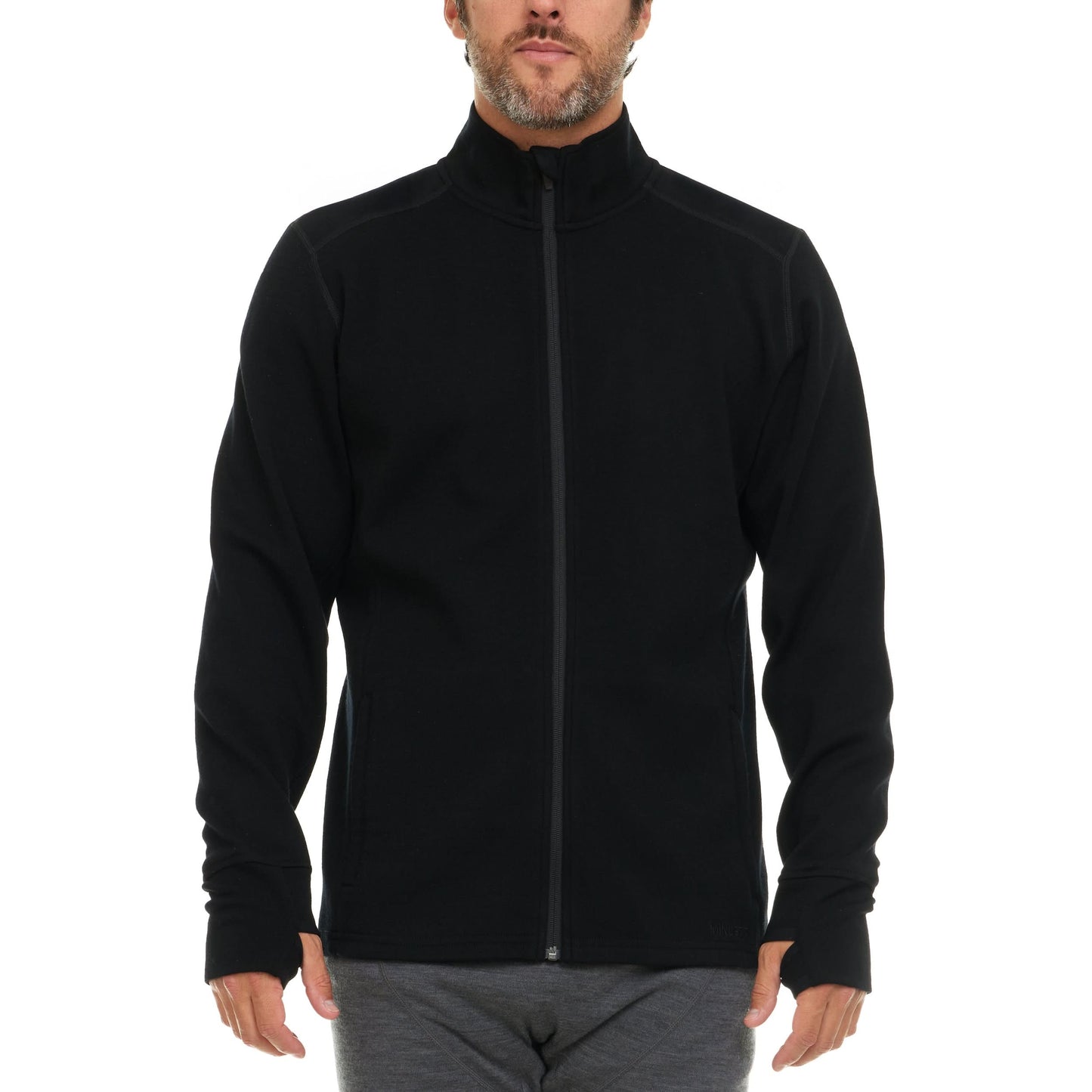Heavyweight Men's Wool Full Zip Sweater - 100% Merino Wool
