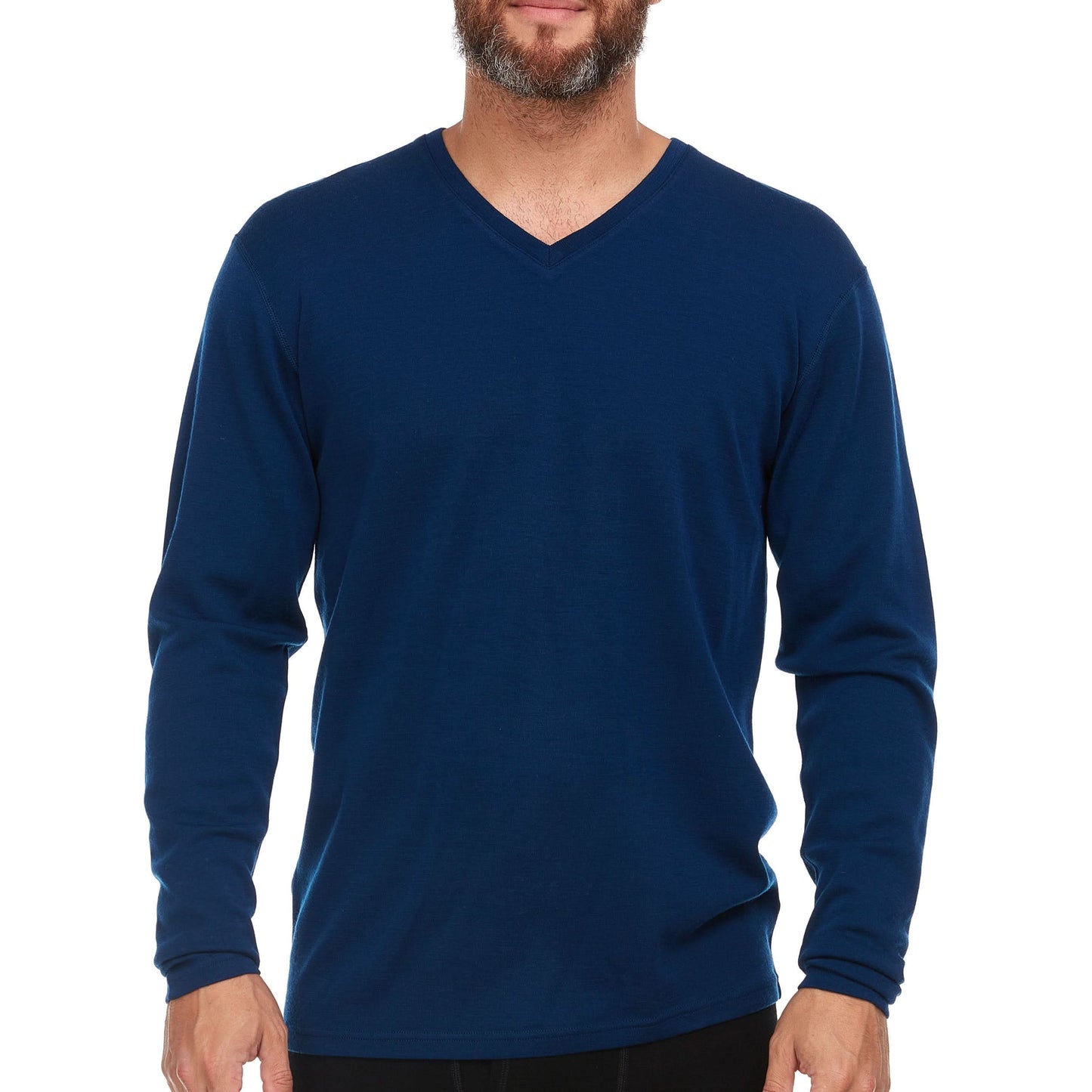 Men's 100% Merino Wool V-Neck Sweater - Midweight