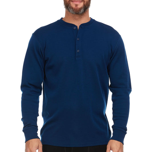 Men's 100% Merino Wool Henley - Midweight