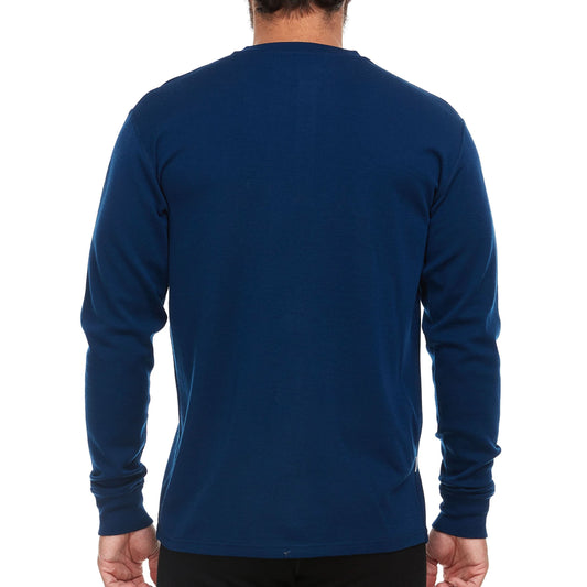 Men's 100% Merino Wool Henley - Midweight
