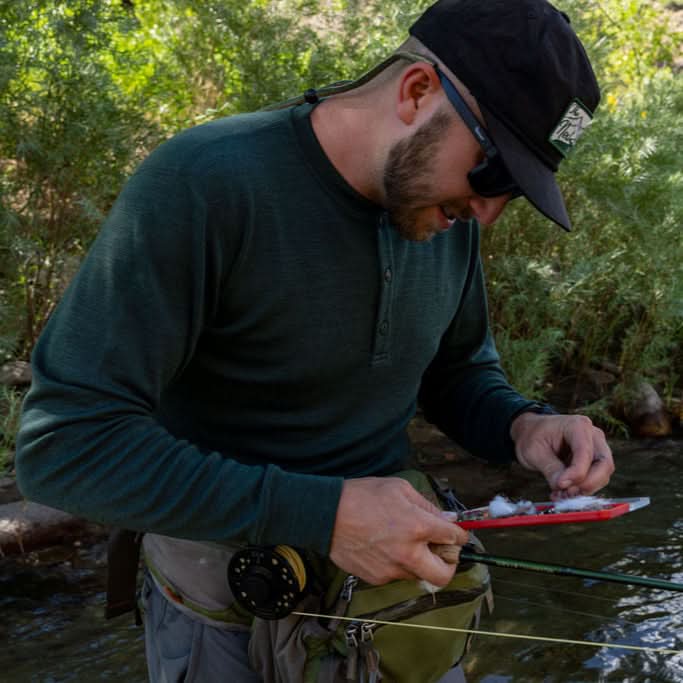 Men's 100% Merino Wool Henley - Midweight
