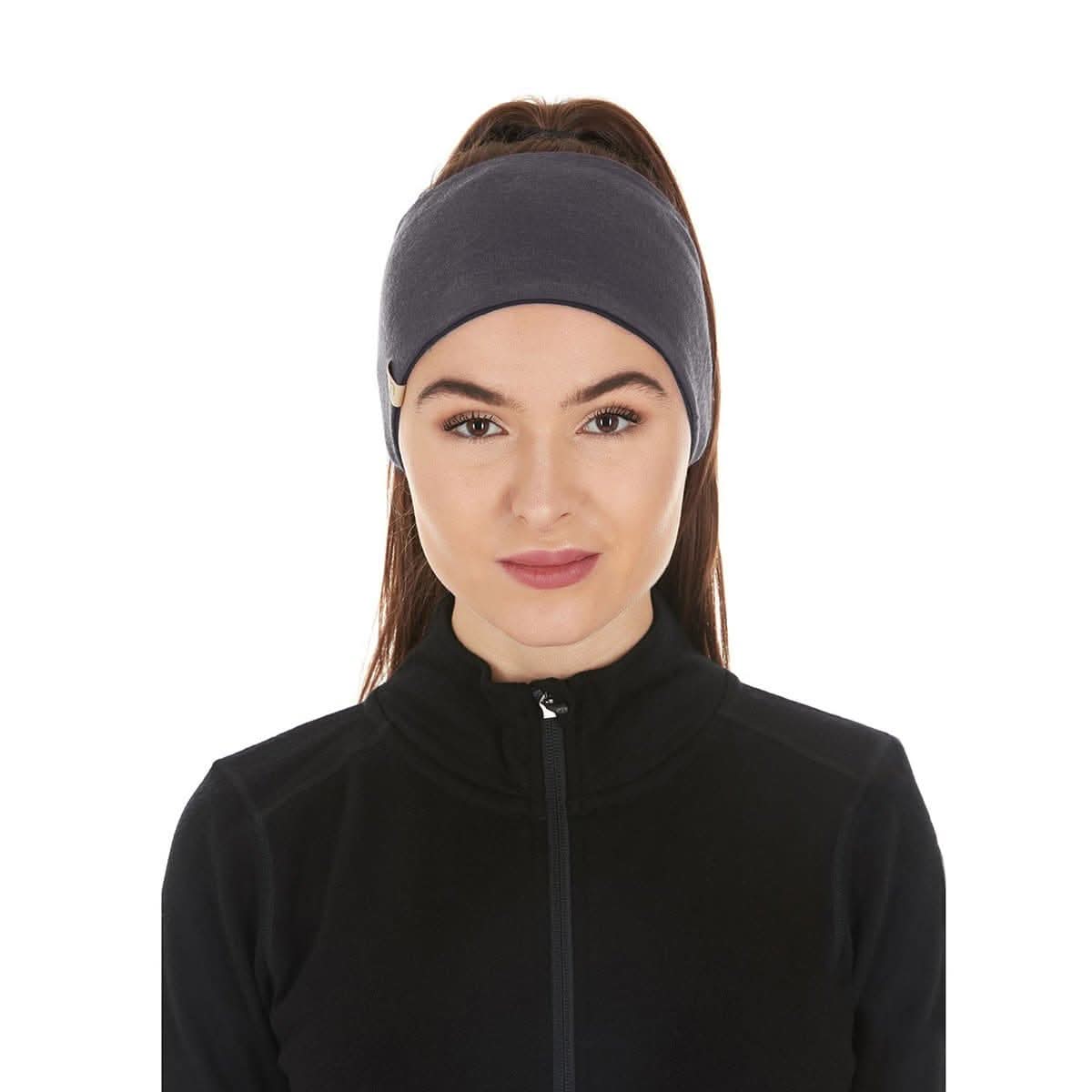 Midweight Reversible Wool Headband  - 100% Merino Wool