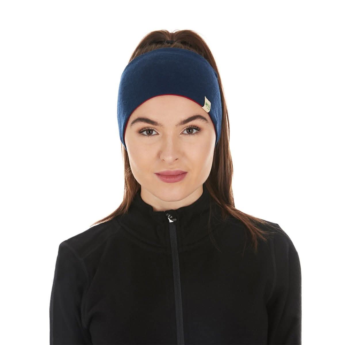 Midweight Reversible Wool Headband  - 100% Merino Wool