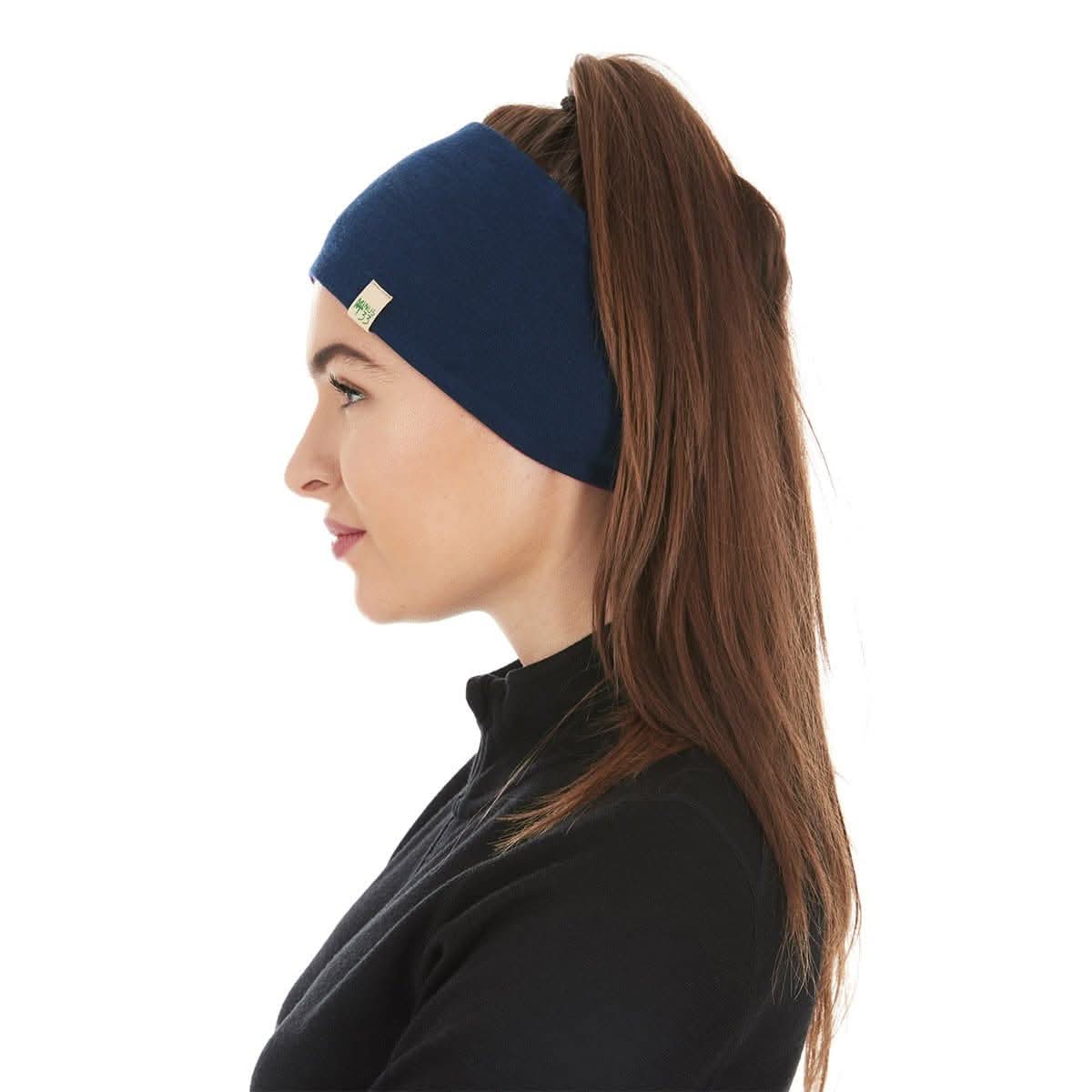 Midweight Reversible Wool Headband  - 100% Merino Wool