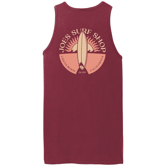 Joe's Surf Shop Sunset Scene Beach Wash® Garment-Dyed Tank Top
