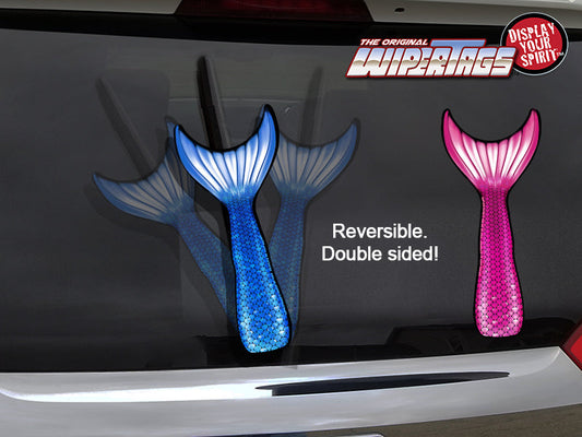 Mermaid Tail Blue or Pink WiperTags
