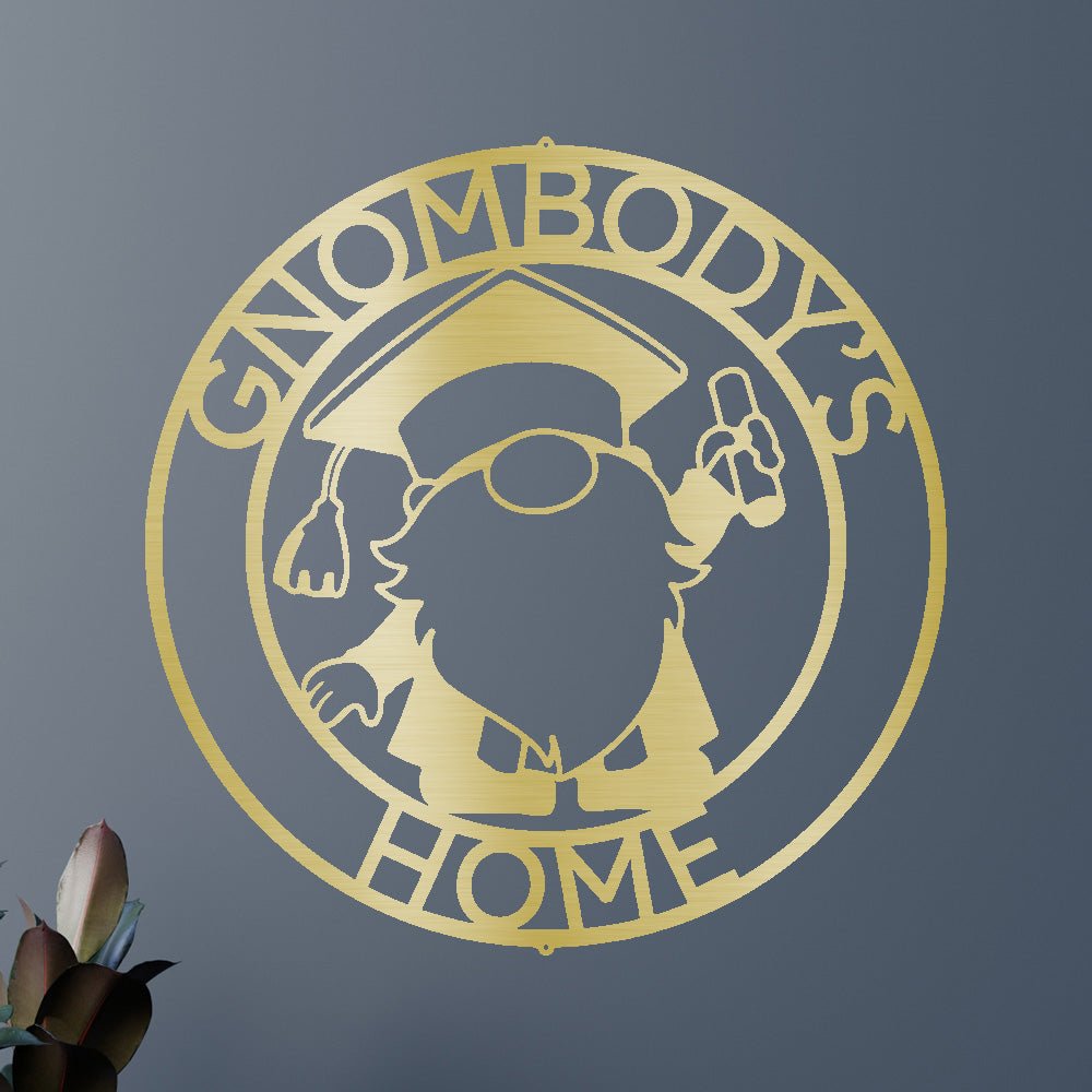 Gnome Graduation Gift Personalized Gifts - Custom Metal Sign