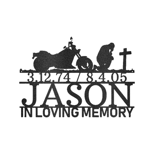 Motorcycle Remembrance Personalized Gifts - Custom Metal Sign